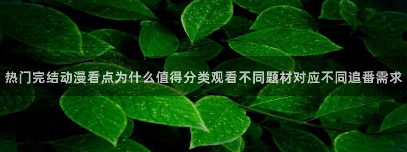 香蕉成熟时红海湾小帅：热门完结动漫看点为什么值得分类观看不同题材对应不同追番需求配图